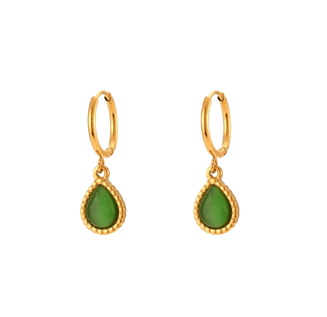 Oorbellen Rosie groen