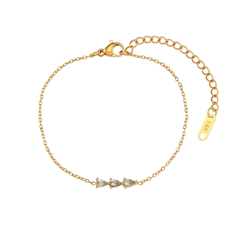 Armband Triple Diamond wit